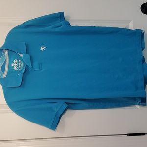 Men's Express Modern Fit Polo, blue, Large.